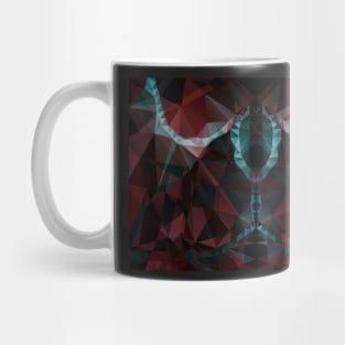 Abstract red triangle geometrical background Mug